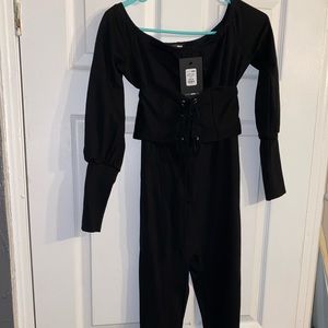 Fashionnova corset jumpsuit, size: medium